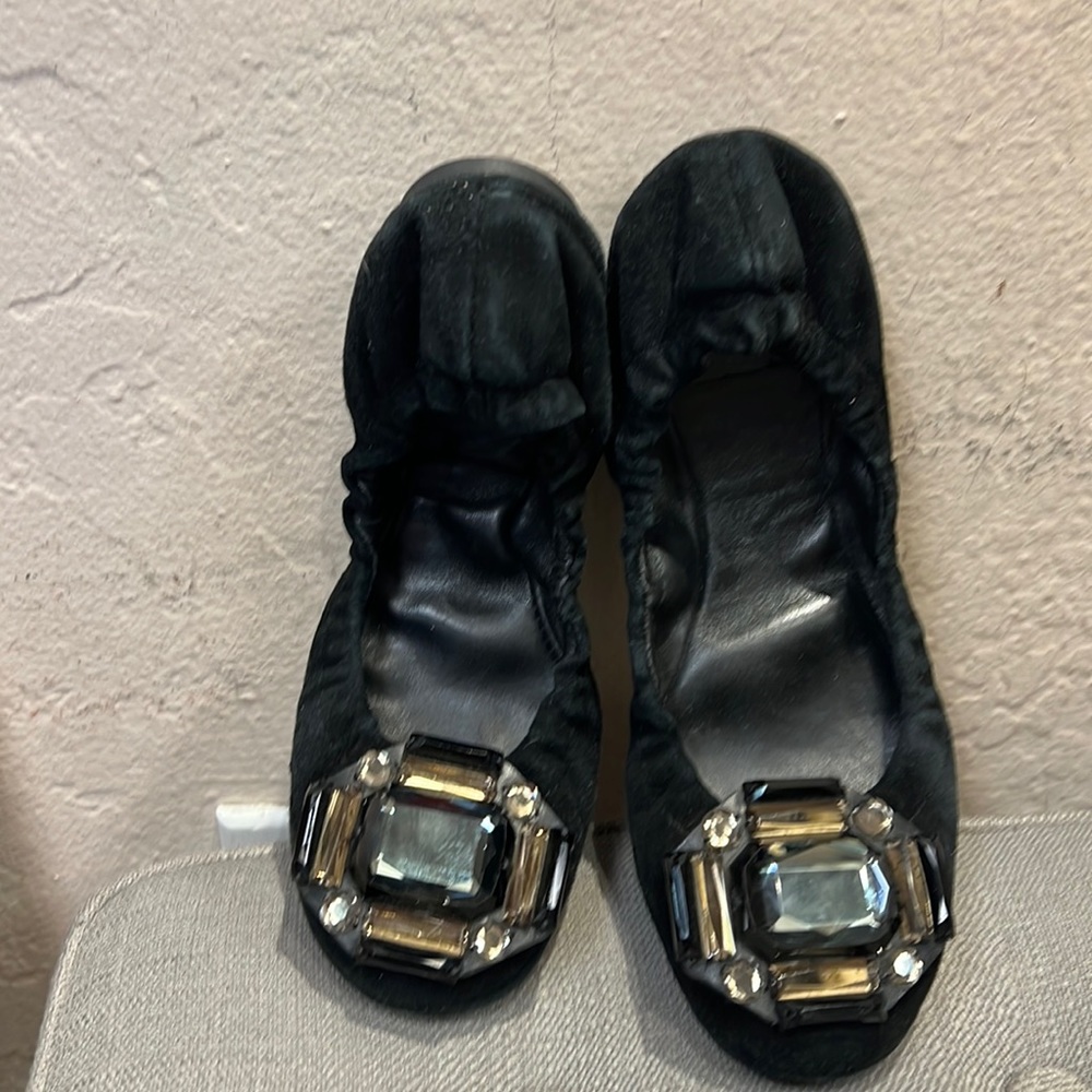 Tory Burch suede ballerina shoes